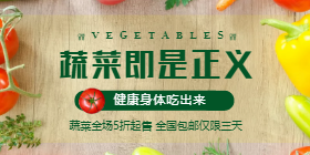 <span style="color: #07aefc"></span>蔬菜大优惠移动端淘宝banner在线制作生成